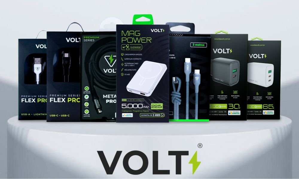 Volt amplia portfólio com powerbanks e consolida presença no B2B