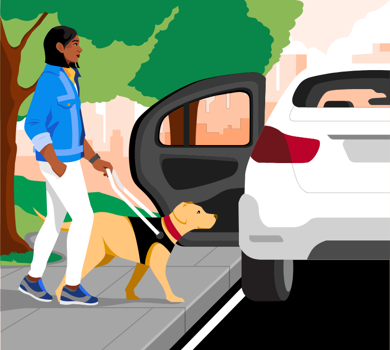 Uber inclui autoidentificação para usuários com cão-guia