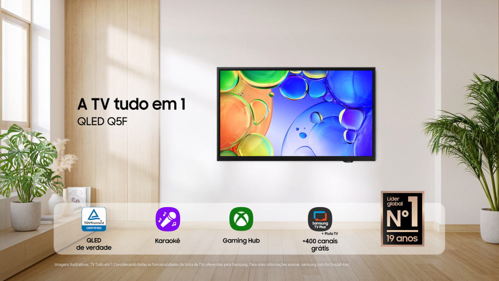 Samsung lança Smart TV QLED Q5F com conceito Tudo em 1