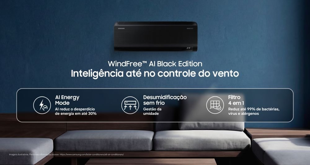 Samsung destaca linha WindFree para grandes espaços