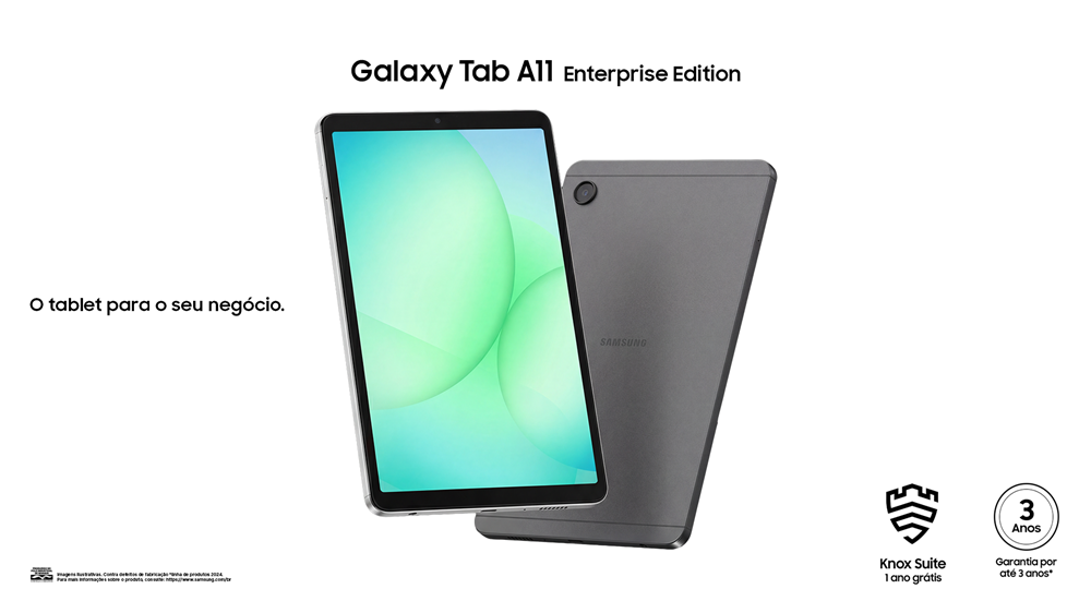 Samsung amplia linha B2B com Galaxy Tab A11 4G