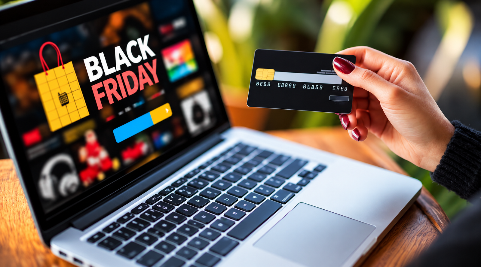 Black Friday 2026 com produtos e compras no comércio eletrônico