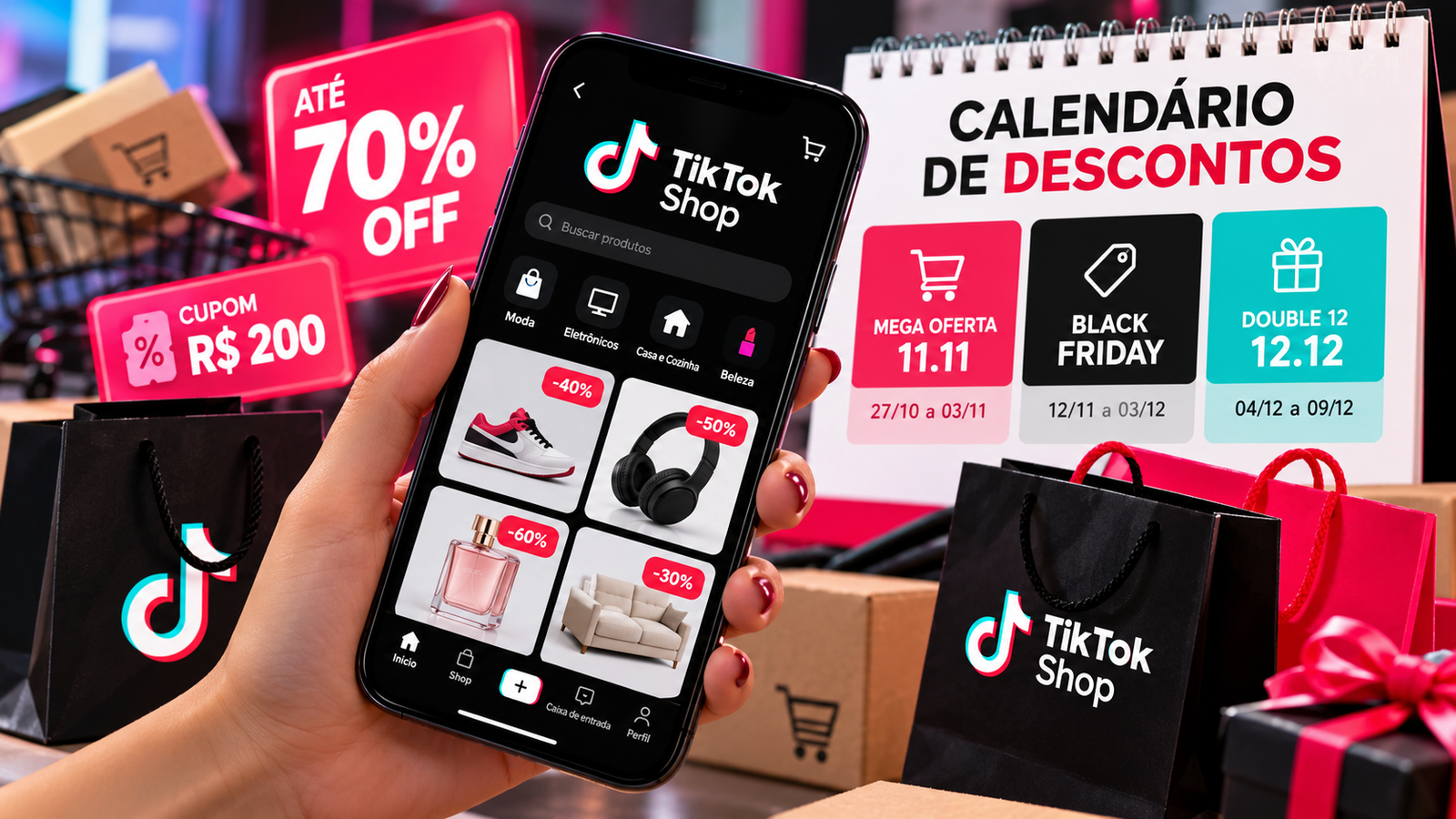 TikTok Shop divulga calendário de descontos até dezembro