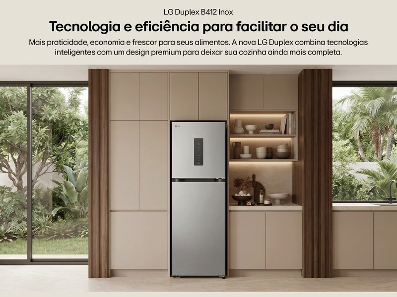 Geladeira LG Duplex B412 de 418 litros produzida no Brasil.