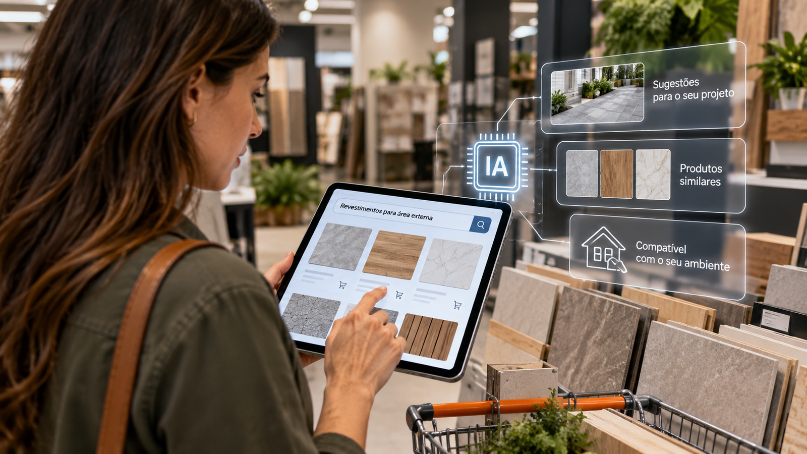 Inteligência artificial na busca por materiais de construção online