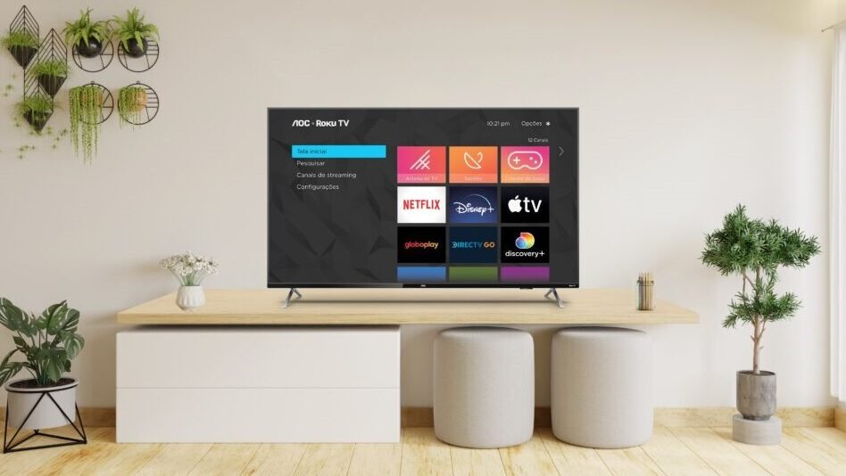 AOC leva Roku TV 4K a novas TVs de 50 e 55 polegadas