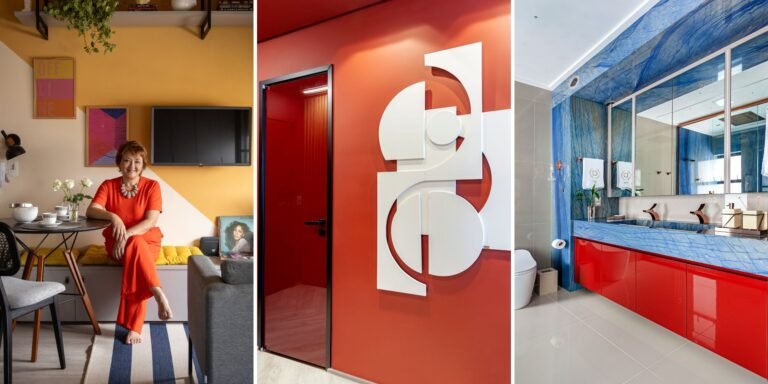 Paredes coloridas na decoração de interiores