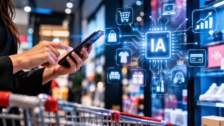 Uso de inteligência artificial no varejo com tecnologias digitais aplicadas às compras e aos pagamentos.